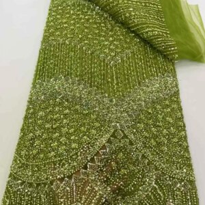 Super Top Lace Fabric for Party Dress Luxury Embroidery Beaded Net Lace with Sequins Nigerian African French Wedding Party Dress