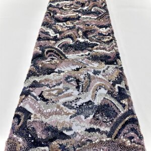 African Beaded 2025 High Quality Nigerian Sequins With Pearl Lace French Tulle Lace Fabric For Party Dress Sewing