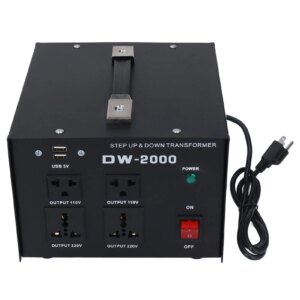 2000W Adjustable Voltage Transformer Step Up Power Converter AC 110V to 220V DW-2000