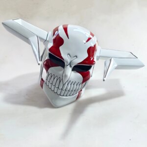 Bleach Full Hollow Ichigo Mask with Detachable Bull Horns – Vasto Lorde Ox Helmet Fiberglass Cosplay Prop Wearable Replica