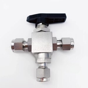 316 stainless steel ferrule three-way ball valve,3mm switching 1/16 1/8 1/4 inch