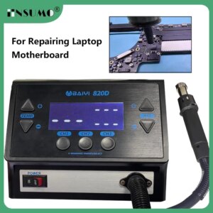 BAIYI 820D Hot Air Gun Intelligent Digital Display Rework Station for Macbook Phone Motherboard PCB BGA Soldering Welding Repair