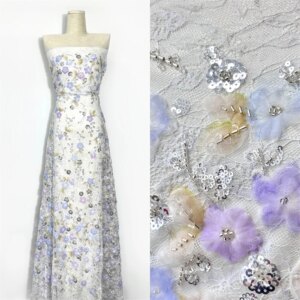 African Lace Fabric 2025 Sequins Beaded Embroidery Groom Nigerian Bridal High Quality French Tulle Lace Fabric For Wedding Party
