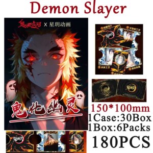 2025 Demon Slayer Wave 1 Card Wholesale New Process Colored Paper 150*100mm Size Anime Character Collection Card Hobbies Gift