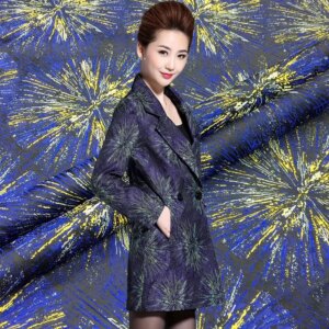 Wind and firework dress windbreaker jacquard fabric autumn winter brocade