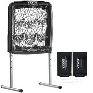 Baseball Softball for hitting Net 28×27 inches Heavy Duty Adjustable with Strike Zone 4 Ground Stakes for youth Adults