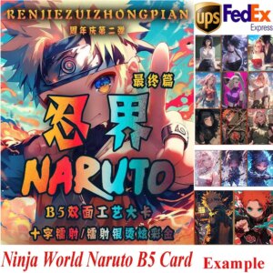Naruto Ninja World Anniversary Celebration B5 Wave 2 Collection Card Double Sided Cross Laser Colorful Foil Stamping Thick Card