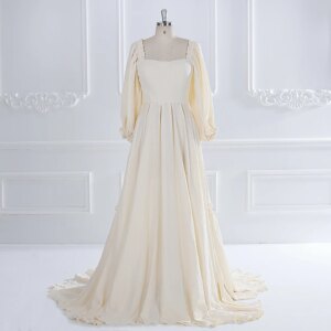Square Neck Long Sleeve Elastic Waist Boho Pregnancy Photoshoot Gown Maxi Cotton Dress Maternity Photo Shoot Outfit YW231072