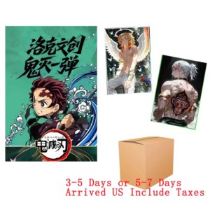 Wholesales New Original Demon Slayer Anime Cards Acrylic Character Collection Card Gifts Sexy Anime Playing Cards Party Games