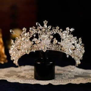 Bridal Crown Headdress High-Grade Elegant 2025 New Pearl Crown Headdress Wedding Photography Wedding Dress Hall