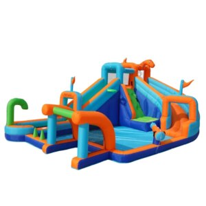 Inflatable Water Park Combo Double Slides Playhouse for Kids, Indoor/Outdoor Use in Garden/School/Public Spaces
