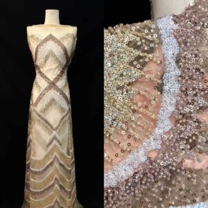 Africa Nigerian Beaded French Mesh Lace With Sequins High Quality 2025 Embroidery Lace Sequins Lace For Wedding Dresses Women