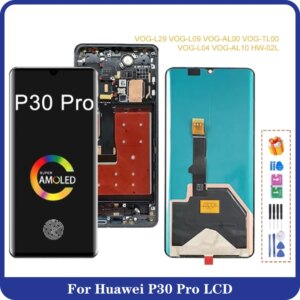 A+++ OLED 6.47” Replacement For Huawei P30 Pro LCD Display Touch Screen VOG-L29, VOG-L09, VOG-AL00 with Back Glass