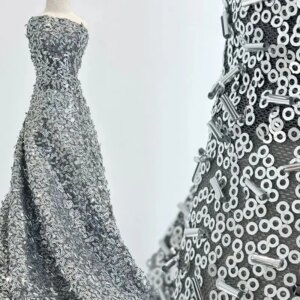 Africa Nigerian Beaded French Mesh Lace With Sequins High Quality 2025 Embroidery Lace Sequins Lace For Wedding Dresses Women