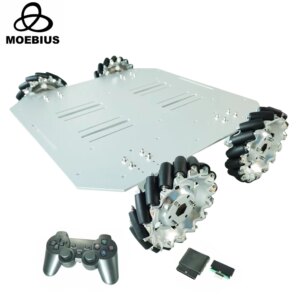70KG Heavy-Duty Mecanum Wheel Trolley Omnidirectional Wheel Mobile Robot Car Metal Chassis for Research