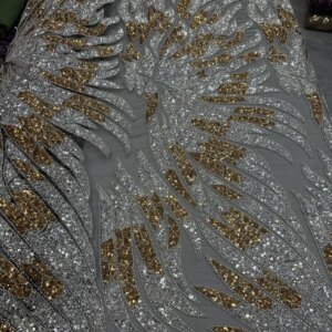 Africa Nigerian Beaded French Mesh Lace With Sequins High Quality 2025 Embroidery Lace Sequins Lace For Wedding Dresses Women