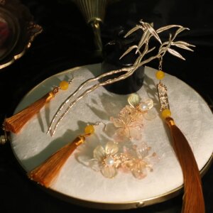 New Chinese Toast Suit Headdress Wedding Wedding Xiuhe Clothing Hair Accessories Simple Cheongsam Antique Hair Clasp New Women’s