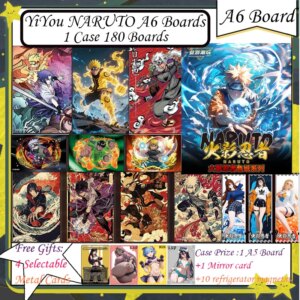 YiYou NARUTO A6 Boards Rare Ninja Era Anime Character Collection Cards Sasuke Hinata Itachi Jiraiya for Children BP & MR Cards