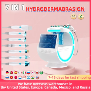 Smart Ice Blue 7-in-1 Function Skin Detection Care Small Bubble Plot Radio Frequency Lifting Beauty Introduction Instrument CE