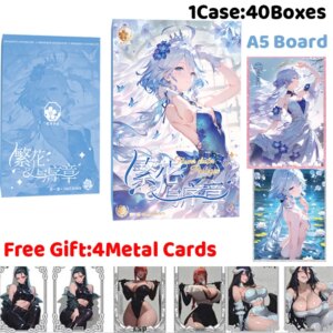 Flowers and Preface A5 Board Cards Rare Peel Number Collection Sexy Waifu Cards ACG Girls Booster Box Hobbies Gifts