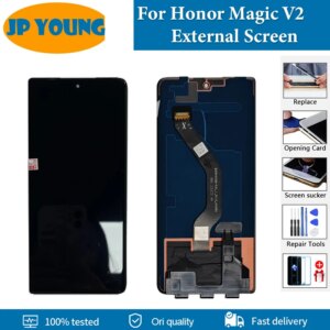 Original 6.43″ External Screen For Huawei Honor Magic V2 LCD VER-AN10 Small LCD Display Digital Assembly Repair Replacement