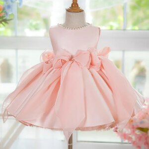 2022 new girls’ embroidered bow princess dress children’s fashion temperament mesh dress banquet host show evening dress