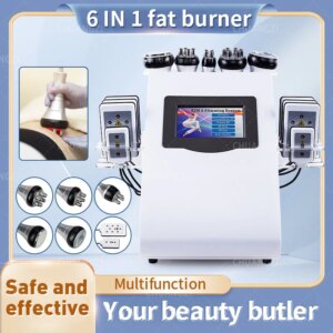2025 Slimming 40KHZ Six In One Ultrasonic Cavitation Negative Pressure Massage Weight Loss Skin Tightening Shape Anti-wrinkle