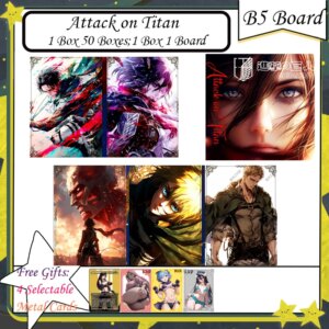 Attack On Titan B5 Boards Japanese Anime Lomo Card Small Card Games With Postcard Message Photo Gift Collection Toy