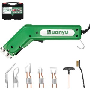 Electric Hot Knife Rope Cutter Fabric Cutting Tool Kit 4 Blades Pro Fabric Cutting 600° C Heat Cutter 100W Heat Sealer for Spon