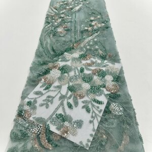 New High-End Luxury French Embroidery Heavy Groom Lace Fabric African Nigerian With Sequins Fabric For Wedding