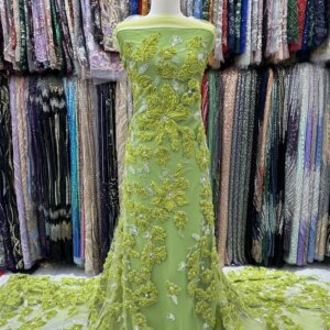 African Sequins Lace Fabric 2025 High Quality French Mesh Beads Lace Nigerian Embroidery Net Fabrics For Party Dresses Sewing