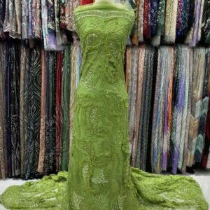 Africa Nigerian Beaded French Mesh Lace With Sequins High Quality 2025 Embroidery Lace Sequins Lace For Wedding Dresses Women