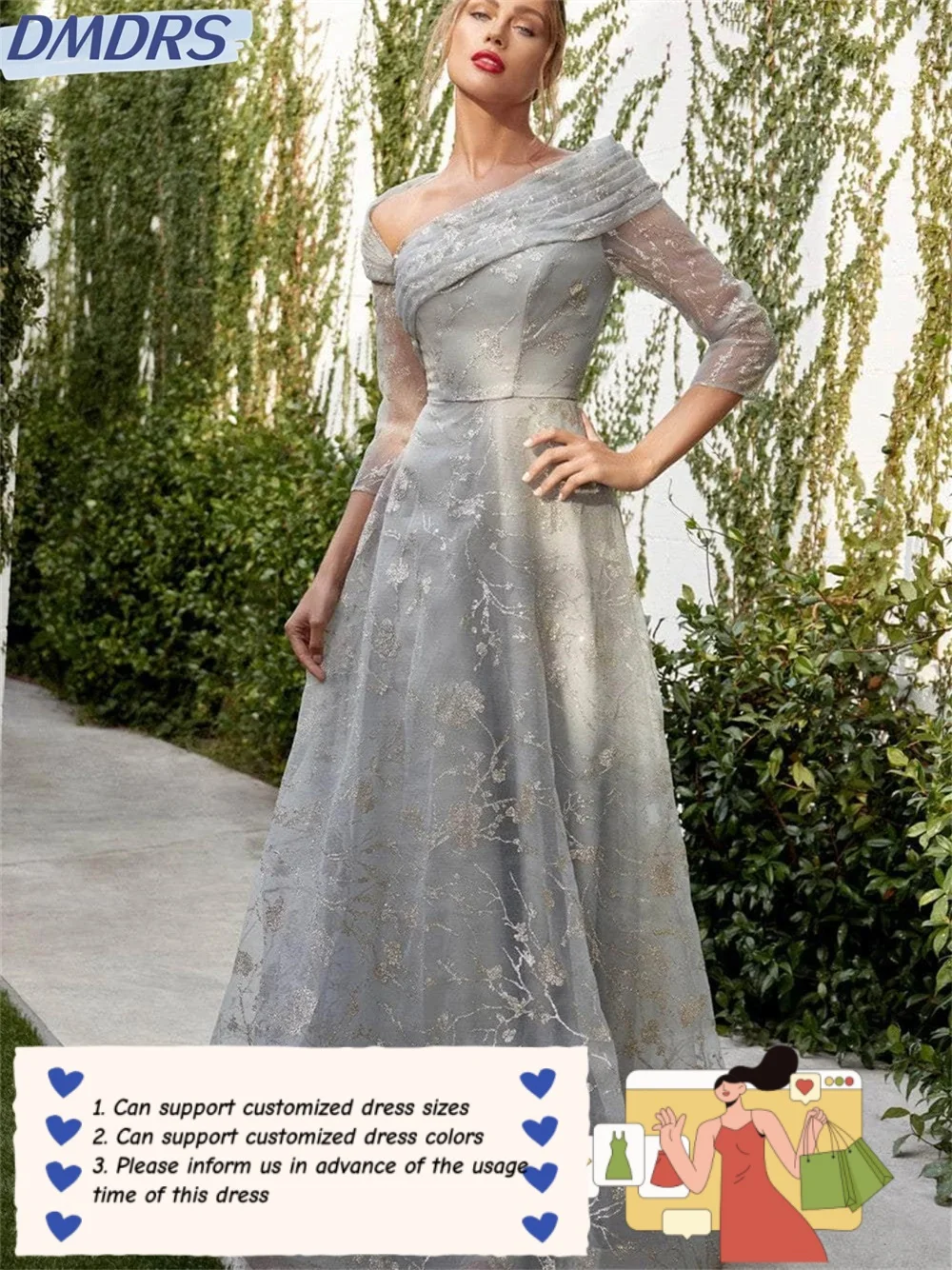 Classic Satin Mother of the Bride Dresses 2024 Elegant Prints Prom Gown Modest Floor-length Evening Dress Vestidos De Novia