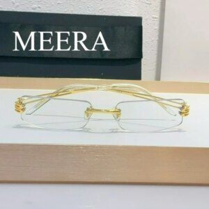 New Luxury Brand GM Glasses Frame Sunglasses Gold Rimless Eyeglasses for Anti Reflective Clear Lens Prescription Spectacles BBB