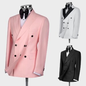 Fashion Wedding Men Suits Slim Fit Tailor-Made Groom New 3-Pieces Coat Vest Pant Formal Occasions Party Singer Size Customized