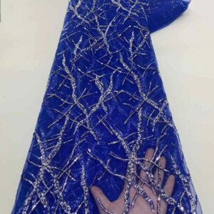 Africa Nigerian Beaded French Mesh Lace With Sequins High Quality 2025 Embroidery Lace Sequins Lace For Wedding Dresses Women