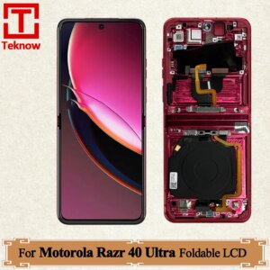 6.9″ AMOLED For Motorola Razr 40 Ultra Foldable LCD Touch Screen Digitizer For Moto Razr Plus 2023 XT2321-3 LCD Replacement Part