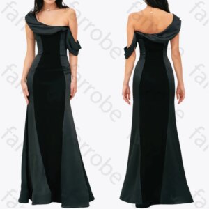 Customized Elegant Draped-shoulder Maxi Dress A-Line Evening Dresses Formal Exquisite High Quality Prom Party Gowns for Women