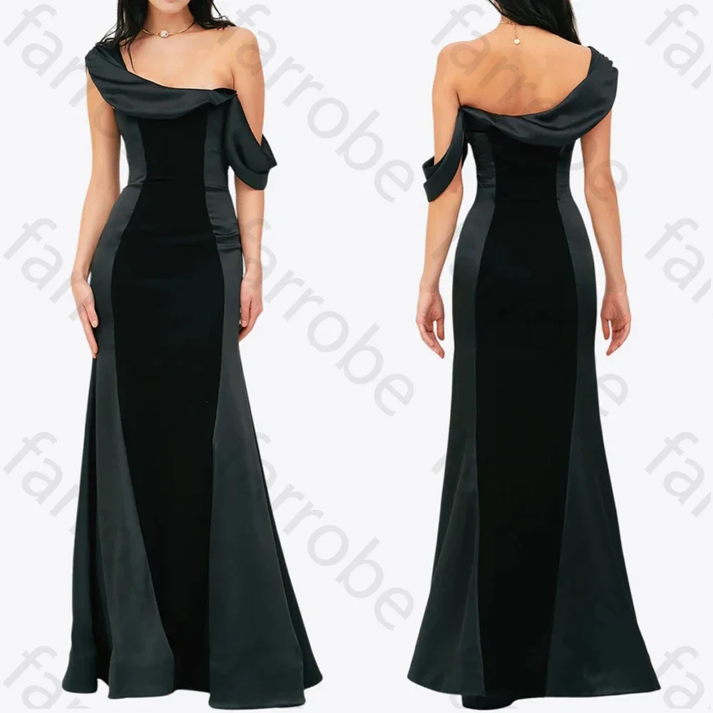 Customized Elegant Draped-shoulder Maxi Dress A-Line Evening Dresses Formal Exquisite High Quality Prom Party Gowns for Women