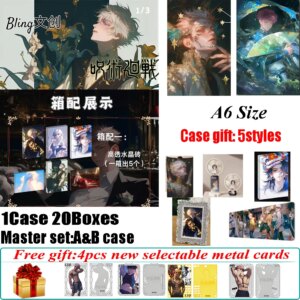 New Jujutsu Kaisen Acrylic Colored Paper Bling Creative-JJK 4th Edition Anime Satoru Gojo Zenin Maki Flash Quality Cards