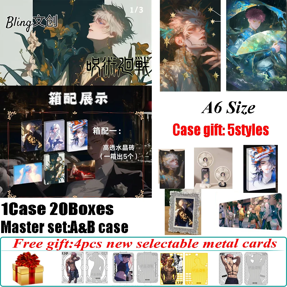 New Jujutsu Kaisen Acrylic Colored Paper Bling Creative-JJK 4th Edition Anime Satoru Gojo Zenin Maki Flash Quality Cards