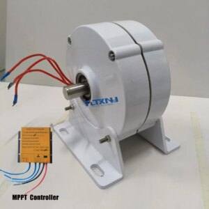 New Energy Wind Turbine and Water Turbine With MPPT Controller Low Speed 1000W 12V 24V Gearless Permanent Magnet Generator