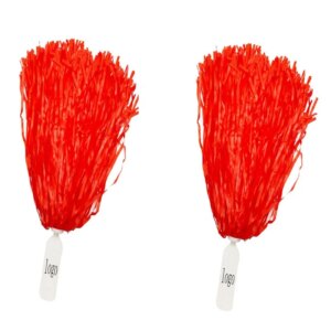 30pcs Wholesale Customized Red Cheer Squad Pompoms Cheerleading White Cheer Pom Poms