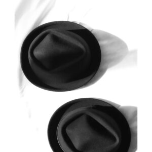 New winter wool bowler hat short brimmed for men Young vintage plus-size