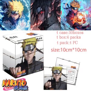New Naruto Shippuden Dual Holographic Paper Collectible Card 10cm*10cm Original by PainterAcrylic Dual Holographic Craft