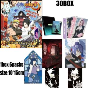 Naruto Set Collection Cards Booster Box Case Wave 1 10*15cm Limited Playing Cards Games Toys Child Gifts