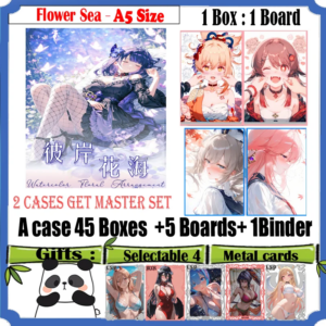 Newest A5 Size Goddess Collection Card ‘ Flower Sea ‘ Waifu Anime Trading Card Game Acrylic Board Collection Hobby Card Toy Gift