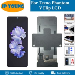 6.9″ AMOLED For Tecno Phantom V Flip Foldable LCD Touch Screen Digitizer For Tecno Phantom V Flip AD11 Big LCD Replacement