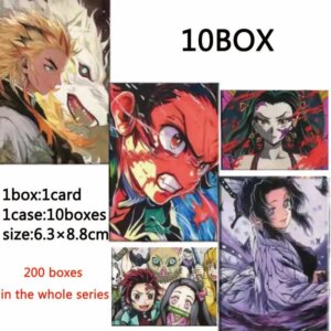 Demon Slayer Hand-Drawn Cards Limited Edition 6.3×8.8cm Anime TCG Collection Set 10 Boxes Wholesale Gift for Children