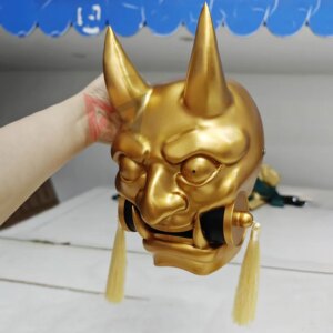 New Anime Ninja Cosplay Prop Costume Accessories Paing Mask Golden Red Color For Game Party Halloween